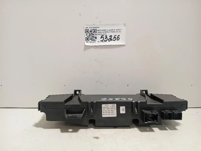 Interruttore AC A2214422523 Mercedes Classe S W221 2006