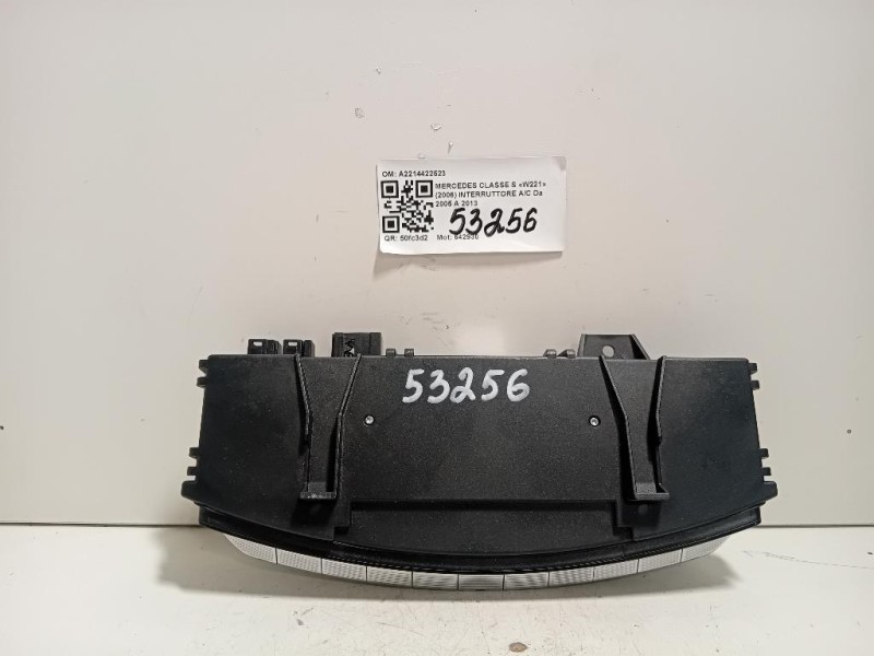 Interruttore AC A2214422523 Mercedes Classe S W221 2006