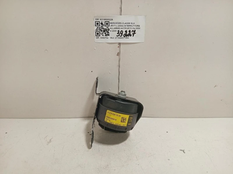 Interruttore Allarme Antifurto A2198203226 Mercedes Classe SLK R171 2004