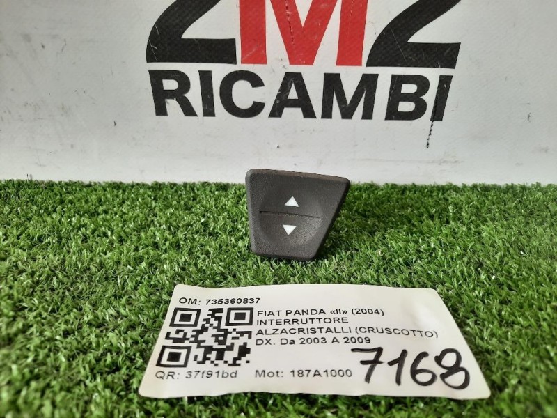 Interruttore Alzacristalli Cruscotto DX 735360837 Fiat Panda II 2004