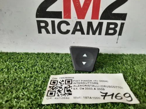Interruttore Alzacristalli Cruscotto SX 735360836 SX Fiat Panda II 2004
