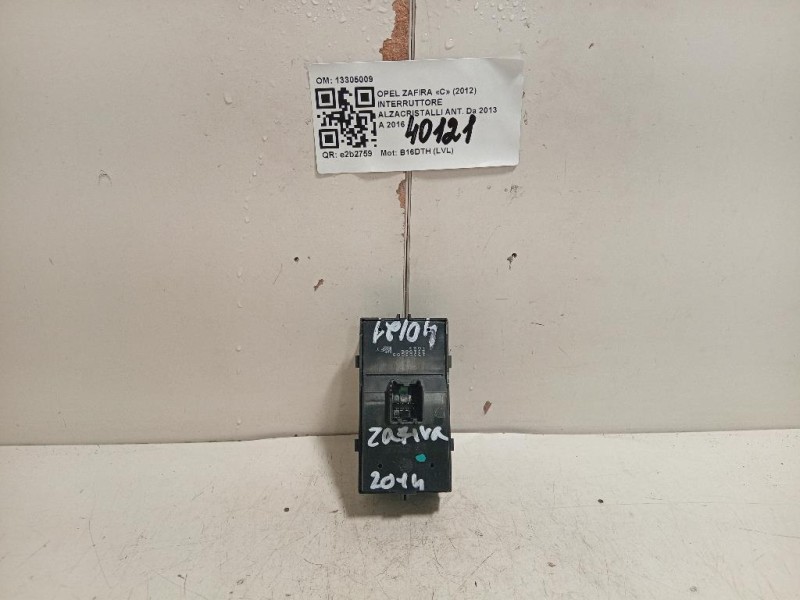 Interruttore Alzacristalli ANT 13305009 Opel Zafira C 2012