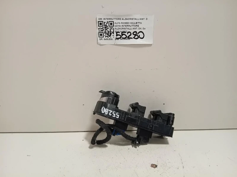 Interruttore Alzacristalli ANT DX INTERRUTTORE ALZACRISTALLI ANT DX Alfa Romeo Giulietta 2010