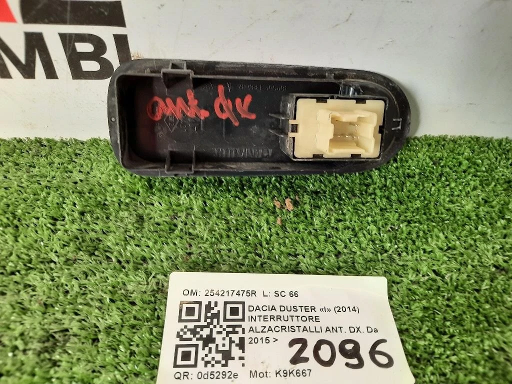 Interruttore Alzacristalli ANT DX 254217475R Dacia Duster I 2014