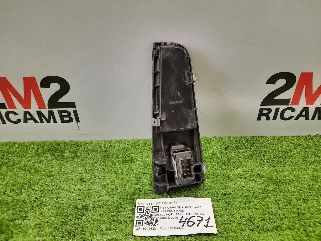 Interruttore Alzacristalli ANT DX 735471507 735380450 Fiat Grande Punto 2006