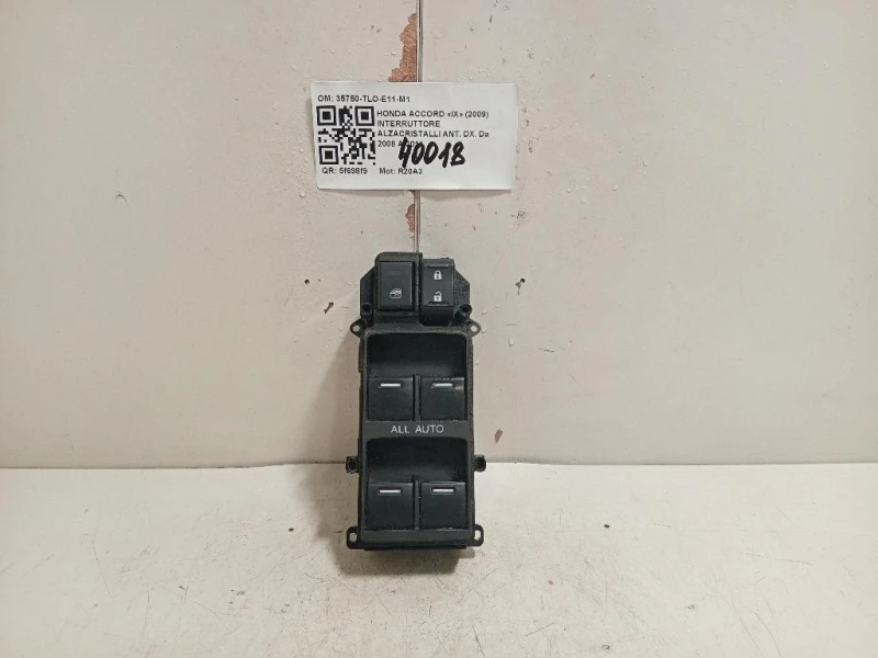 Interruttore Alzacristalli ANT DX 35750-TLO-E11-M1 Honda Accord IX 2009