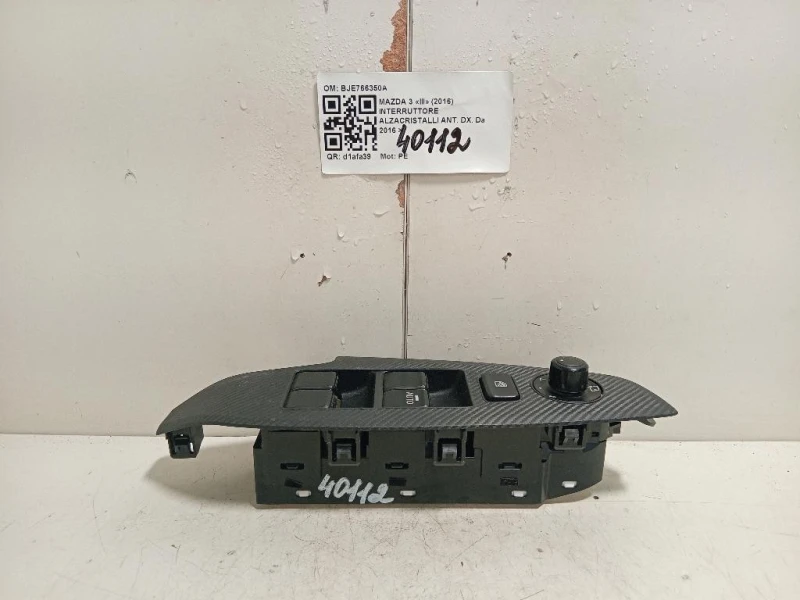 Interruttore Alzacristalli ANT DX BJE766350A Mazda 3 III 2016