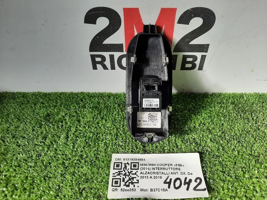 Interruttore Alzacristalli ANT DX 61319294884 Mini MINI Cooper F56 2014