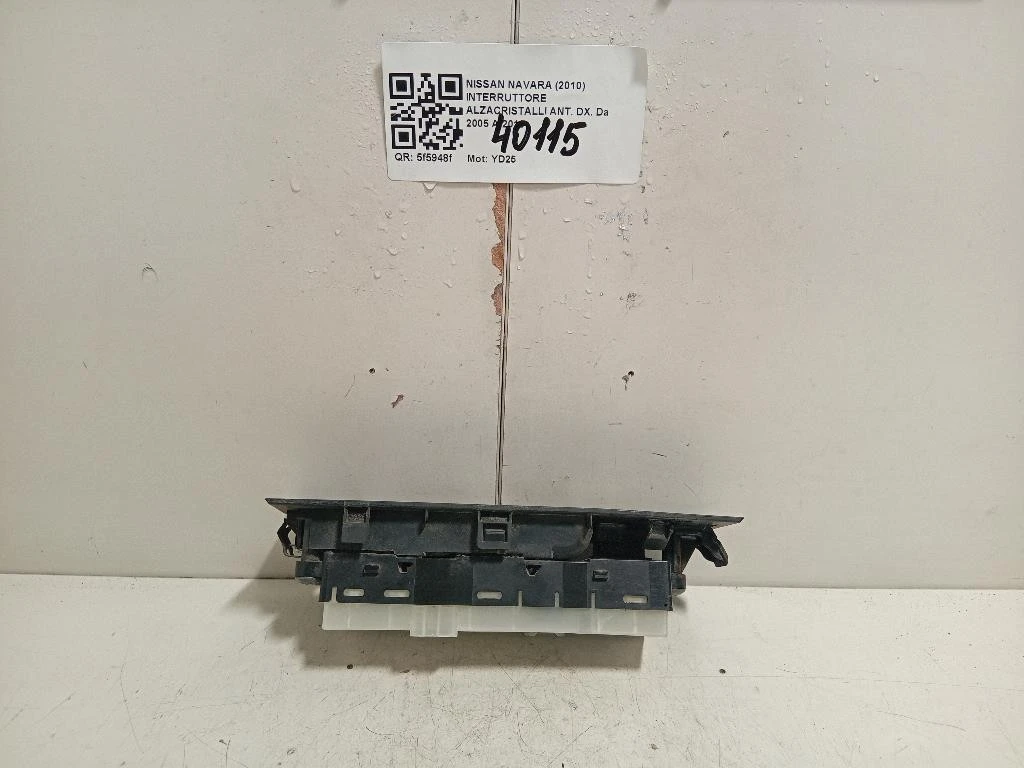 Interruttore Alzacristalli ANT DX Nissan Navara 2010
