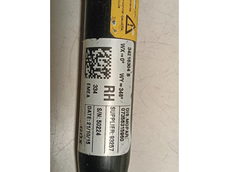 Cintura DI Sicurezza Sedile ANT DX 34100206B Fiat 500X 2015