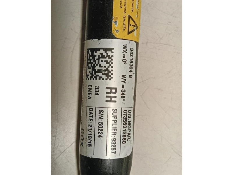 Cintura DI Sicurezza Sedile ANT DX 34100206B Fiat 500X 2015