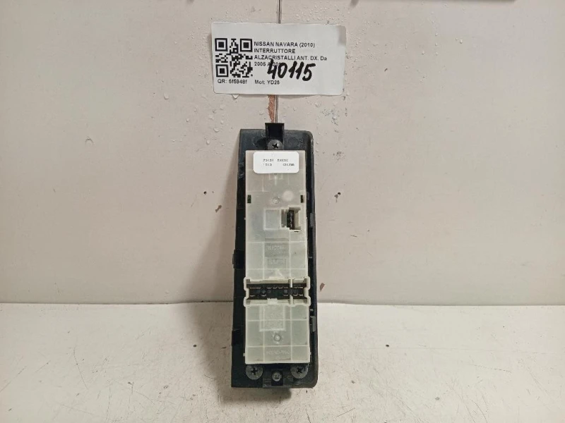 Interruttore Alzacristalli ANT DX Nissan Navara 2010