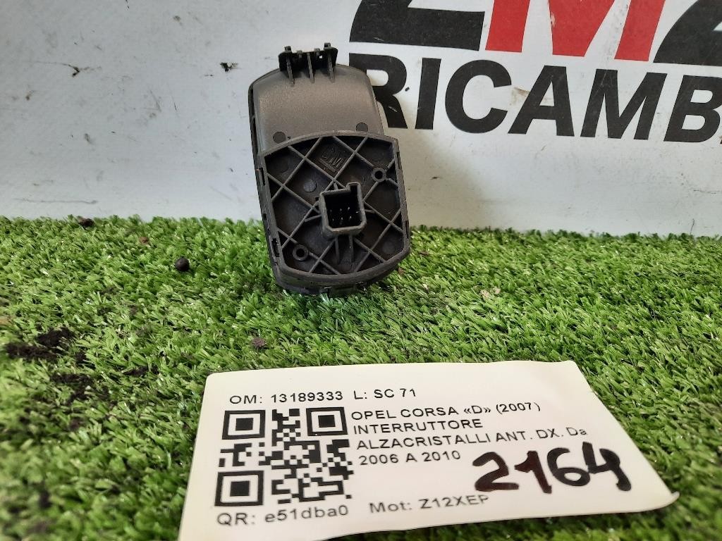 Interruttore Alzacristalli ANT DX 13189333 Opel Corsa D 2007