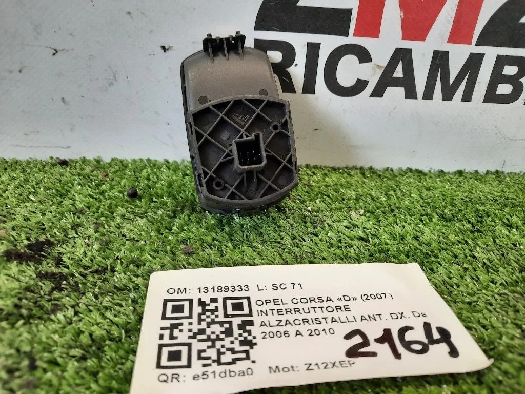Interruttore Alzacristalli ANT DX 13189333 Opel Corsa D 2007