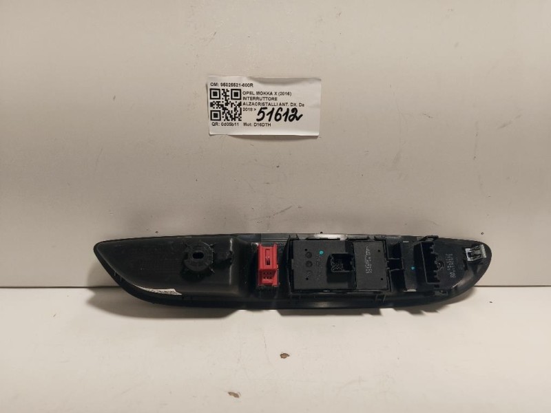 Interruttore Alzacristalli ANT DX 95025521-600R Opel Mokka X 2016