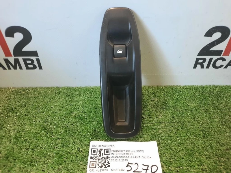 Interruttore Alzacristalli ANT DX 96758217ZD Peugeot 208 I 2012
