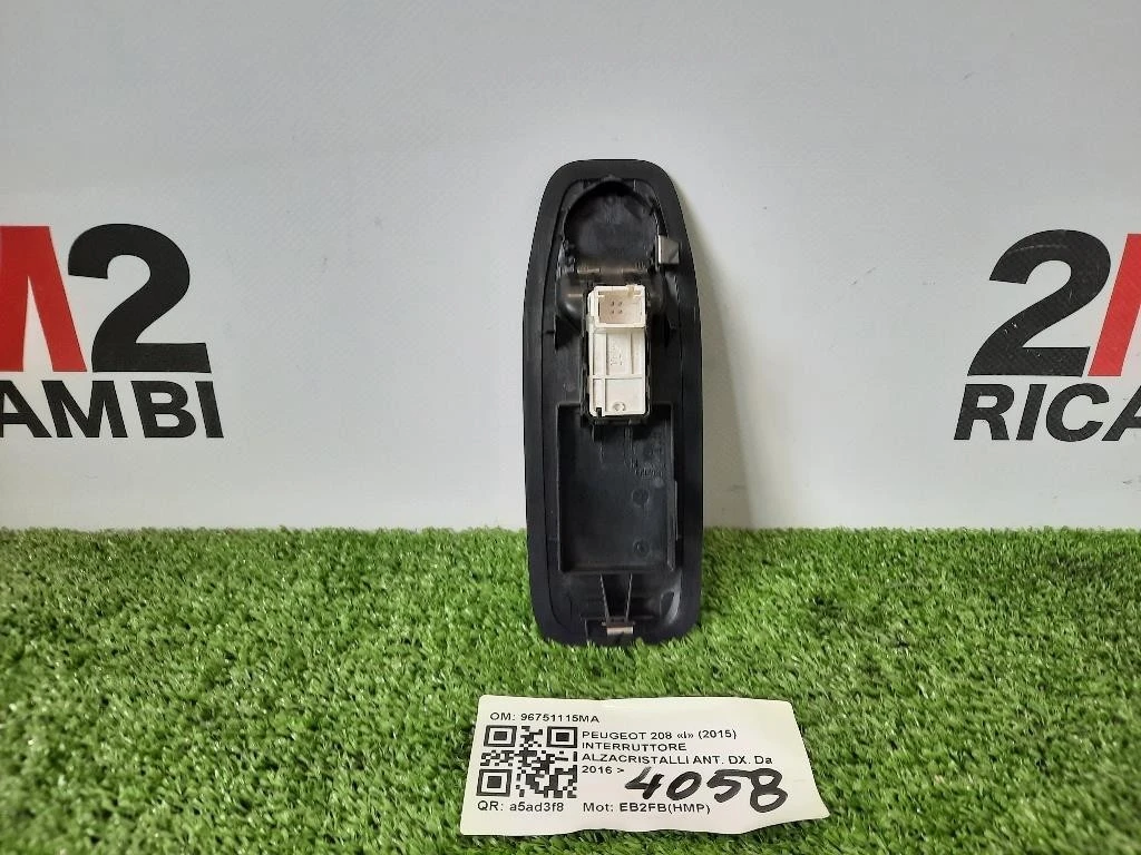 Interruttore Alzacristalli ANT DX 96751115MA Peugeot 208 I 2015
