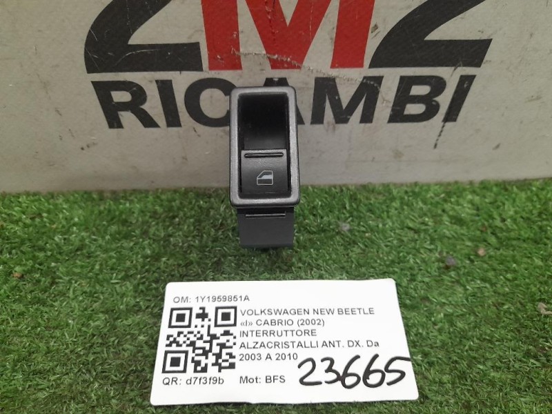 Interruttore Alzacristalli ANT DX 1Y1959851A Volkswagen NEW Beetle I Cabrio 2002