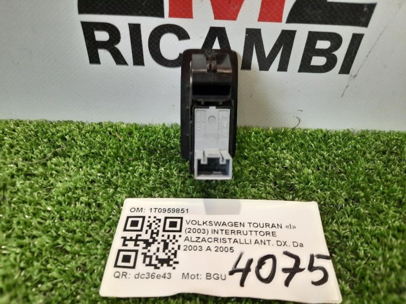 Interruttore Alzacristalli ANT DX 1T0959851 Volkswagen Touran I 2003
