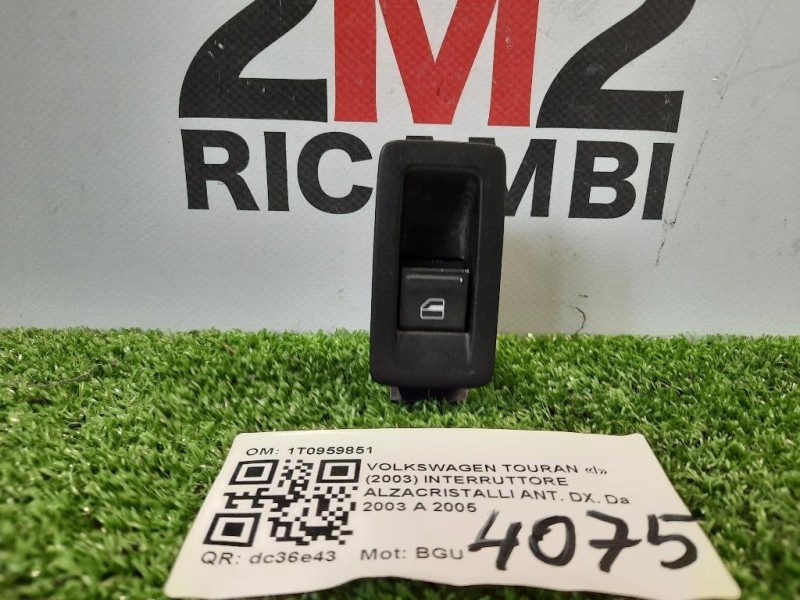 Interruttore Alzacristalli ANT DX 1T0959851 Volkswagen Touran I 2003