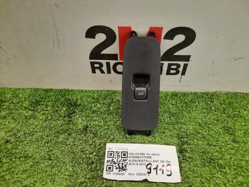 Interruttore Alzacristalli ANT DX 31272012 Volvo S60 II 2010