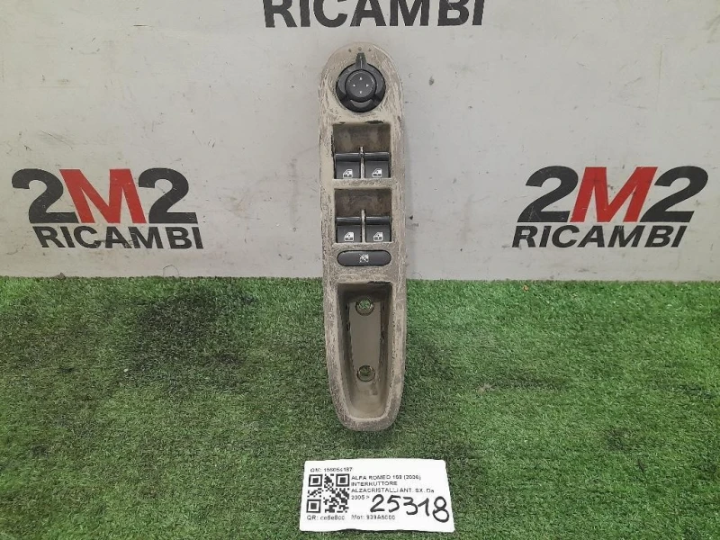 Interruttore Alzacristalli ANT SX 156054187 Alfa Romeo 159 2006
