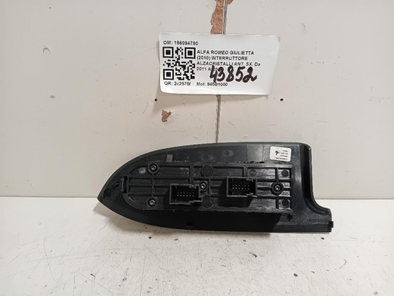 Interruttore Alzacristalli ANT SX 156094780 Alfa Romeo Giulietta 2010
