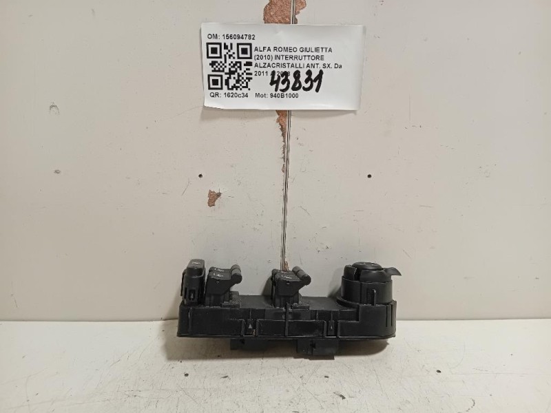 Interruttore Alzacristalli ANT SX 156094782 Alfa Romeo Giulietta 2010