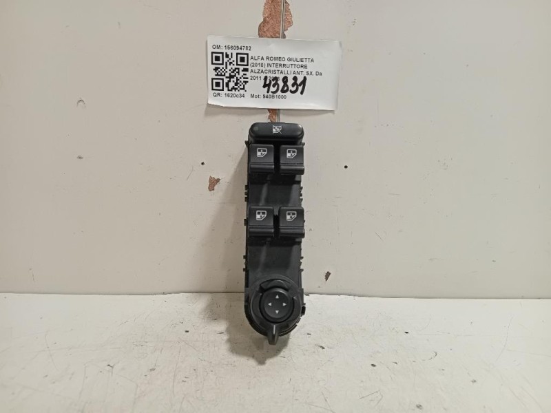 Interruttore Alzacristalli ANT SX 156094782 Alfa Romeo Giulietta 2010