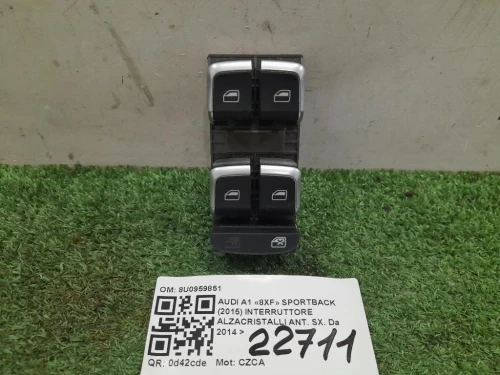 Interruttore Alzacristalli ANT SX 8U0959851 Audi A1 8XF Sportback 2015