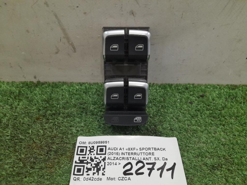 Interruttore Alzacristalli ANT SX 8U0959851 Audi A1 8XF Sportback 2015