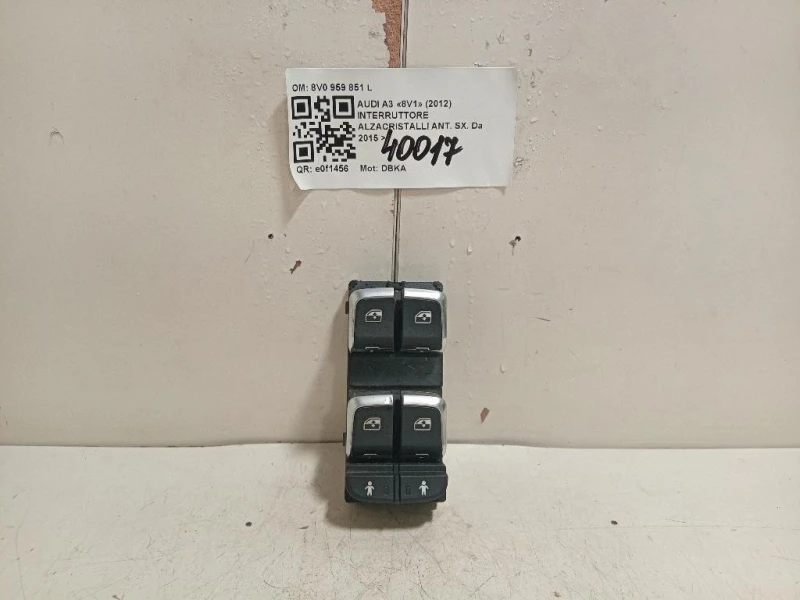 Interruttore Alzacristalli ANT SX 8V0 959 851 L Audi A3 8V1 2012