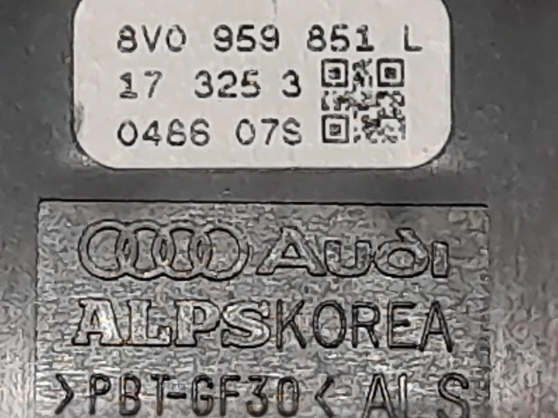 Interruttore Alzacristalli ANT SX 8V0959851D Audi A3 8VA Sportback 2012