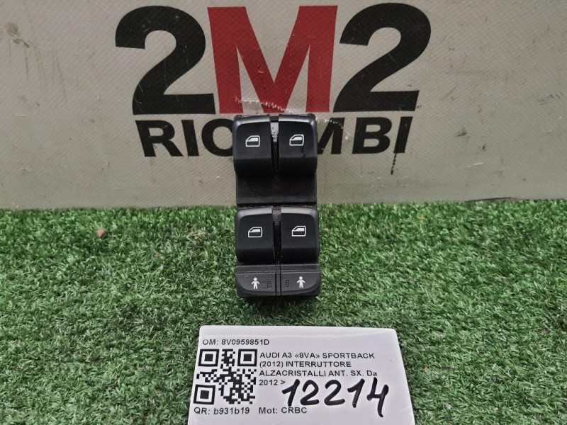 Interruttore Alzacristalli ANT SX 8V0959851D Audi A3 8VA Sportback 2012
