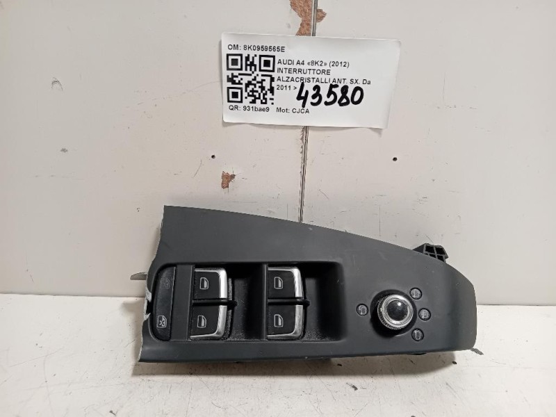 Interruttore Alzacristalli ANT SX 8K0959565E Audi A4 8K2 2012