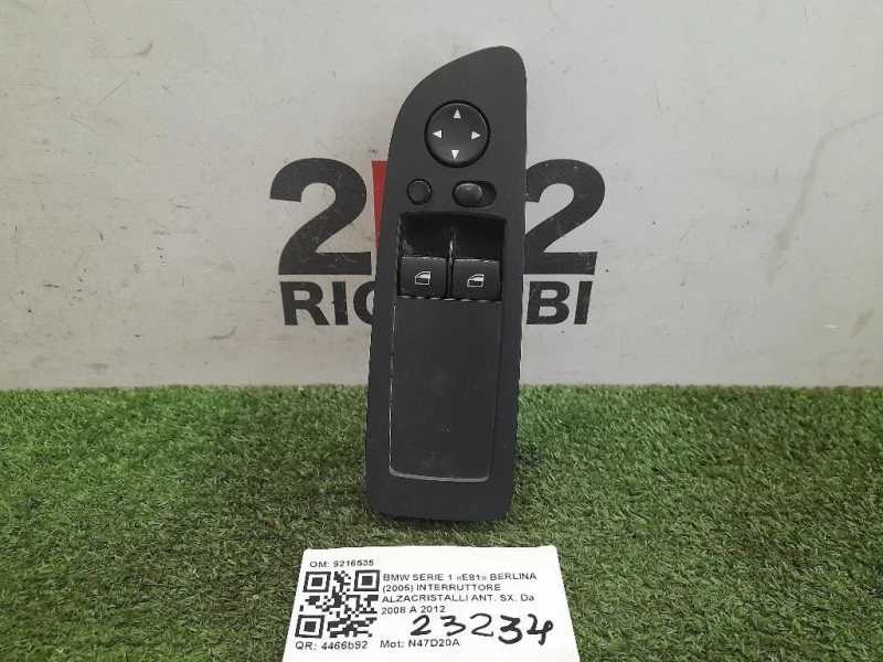 Interruttore Alzacristalli ANT SX 9216535 Bmw Serie 1 E81 Berlina 2005