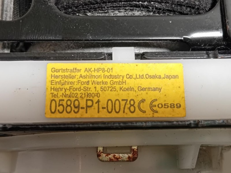 Cintura DI Sicurezza Sedile ANT DX BGG560057J Ford Ranger IV 2012