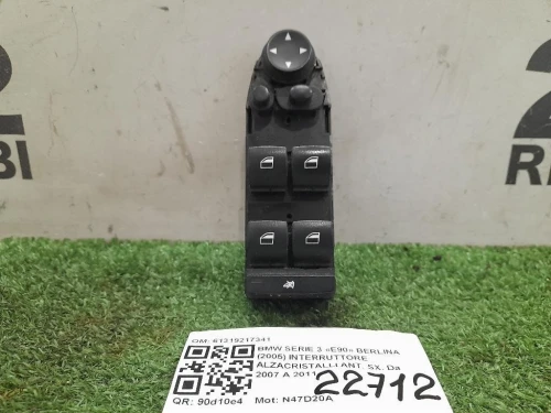 Interruttore Alzacristalli ANT SX 61319217341 Bmw Serie 3 E90 Berlina 2005