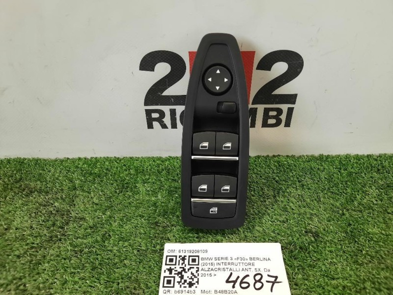 Interruttore Alzacristalli ANT SX 61319208109 Bmw Serie 3 F30 Berlina 2015
