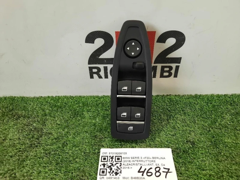 Interruttore Alzacristalli ANT SX 61319208109 Bmw Serie 3 F30 Berlina 2015