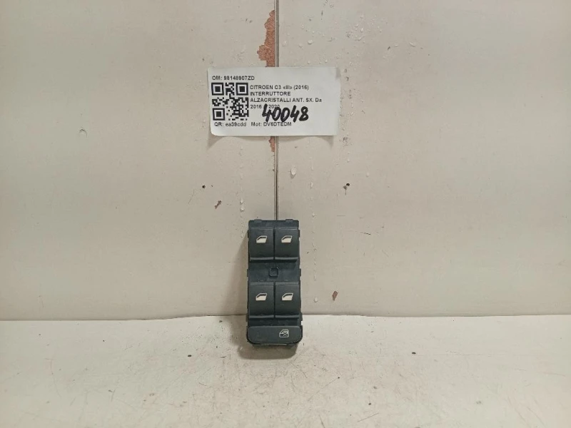 Interruttore Alzacristalli ANT SX 98148907ZD Citroen C3 III 2016