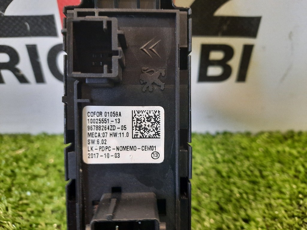 Interruttore Alzacristalli ANT SX 96788264ZD Citroen C4 Picasso II 2013