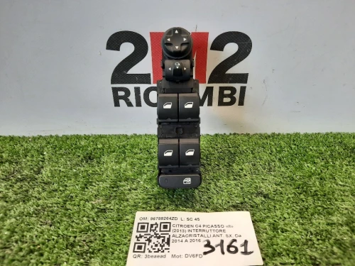 Interruttore Alzacristalli ANT SX 96788264ZD Citroen C4 Picasso II 2013