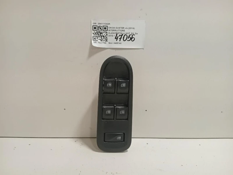 Interruttore Alzacristalli ANT SX 254111342R Dacia Duster I 2014