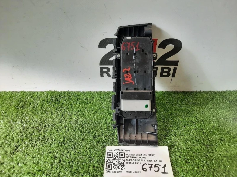 Interruttore Alzacristalli ANT SX 35750TF0G01 Honda JAZZ II 2008