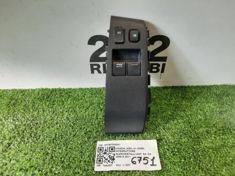 Interruttore Alzacristalli ANT SX 35750TF0G01 Honda JAZZ II 2008