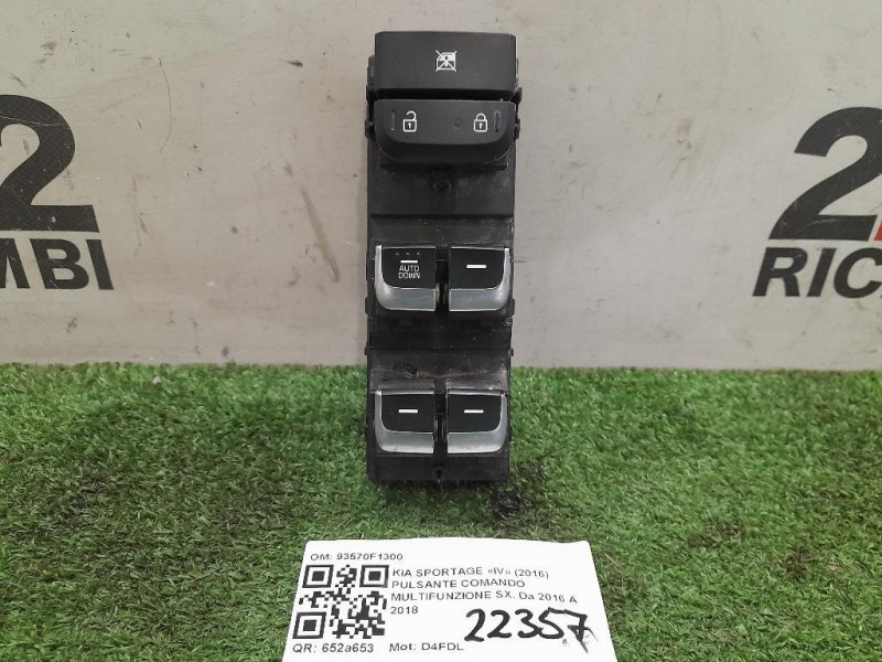 Interruttore Alzacristalli ANT SX 93570F1300 Kia Sportage IV 2016