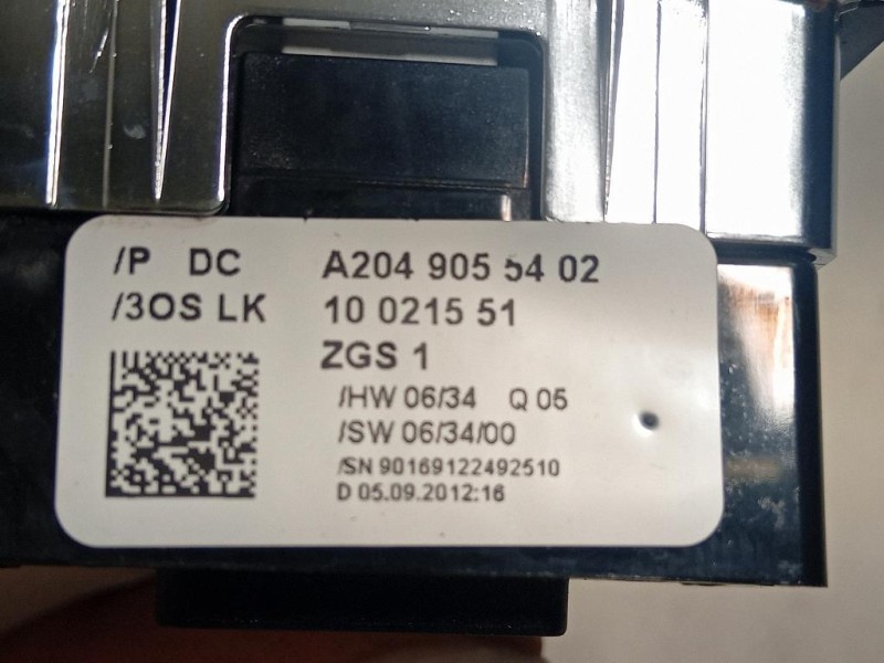 Interruttore Alzacristalli ANT SX A2049055402 Mercedes Classe C W204 2011