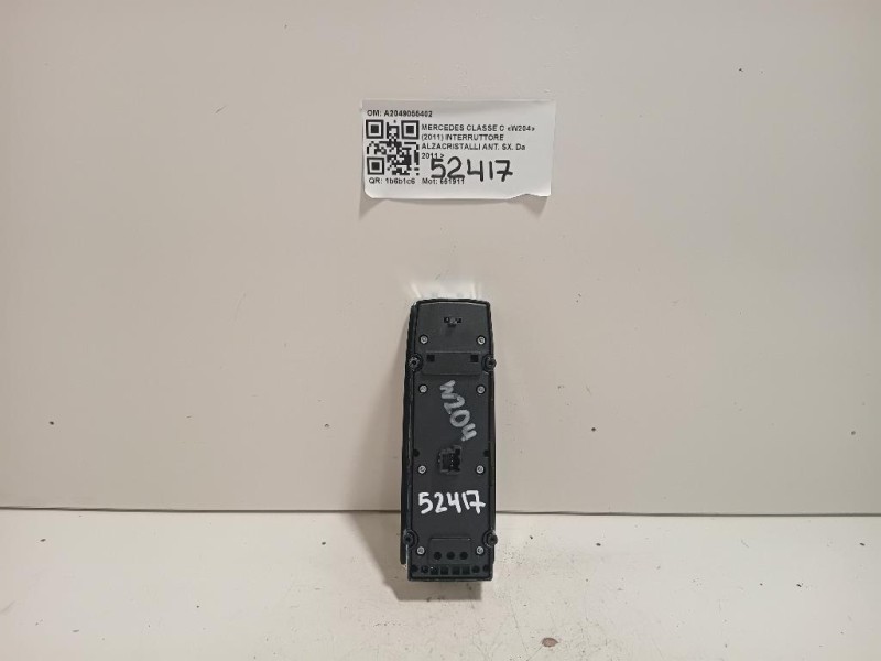 Interruttore Alzacristalli ANT SX A2049055402 Mercedes Classe C W204 2011