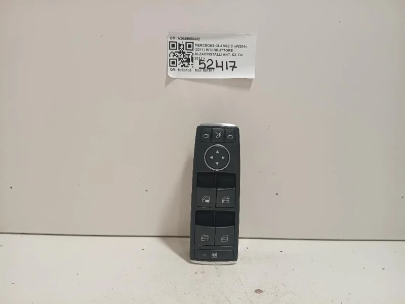 Interruttore Alzacristalli ANT SX A2049055402 Mercedes Classe C W204 2011